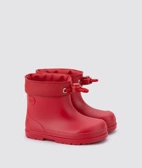 Vista frontal de bota roja Igor talla infantil