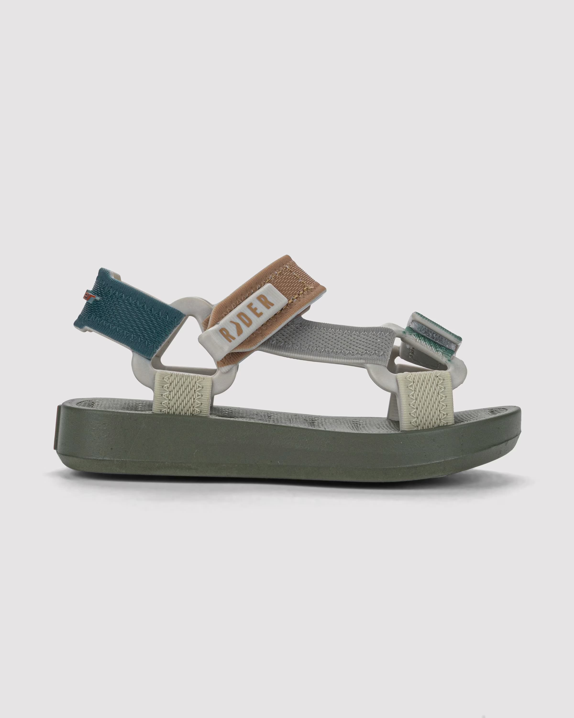 vista lateral sandalias Rider infantiles multicolor