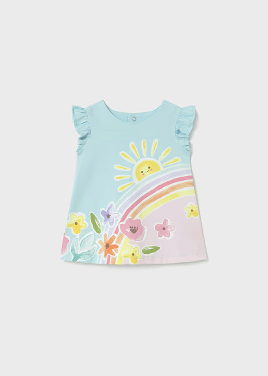Vestido Estampado Arcoiris Azul Mayoral