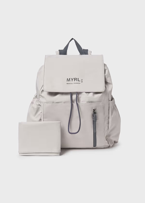 Pañalera Morral Impermeable con Cambiador Gris Mayoral