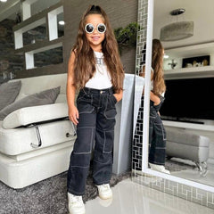 Pantalon Overzide Negro Niña