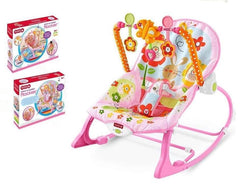 Silla Mecedora Vibradora Musical Conejo Rosa 