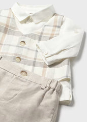 Conjunto Chaleco Rayas Beige Mayoral