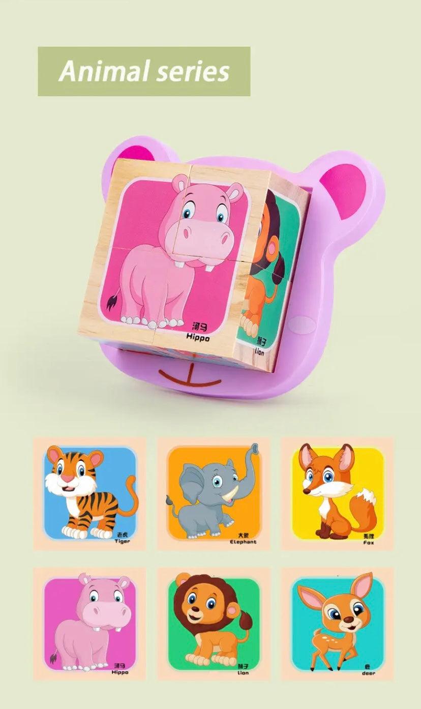Rompecabezas Cubo Didáctico Animales