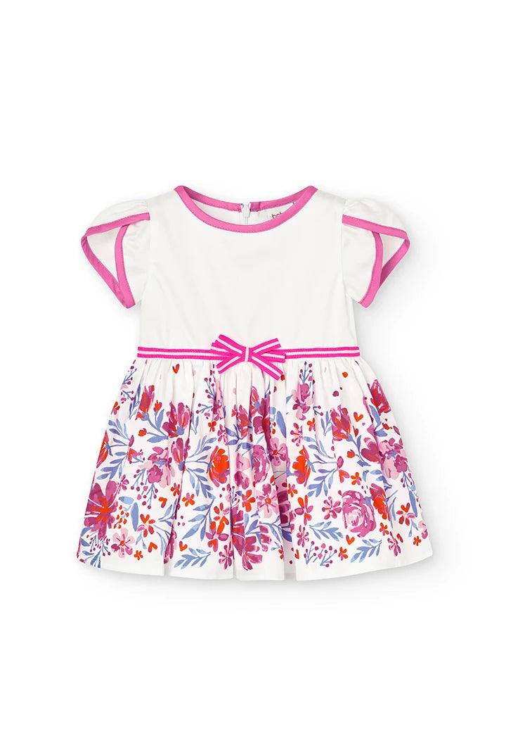 Vestido Saten Flores Boboli