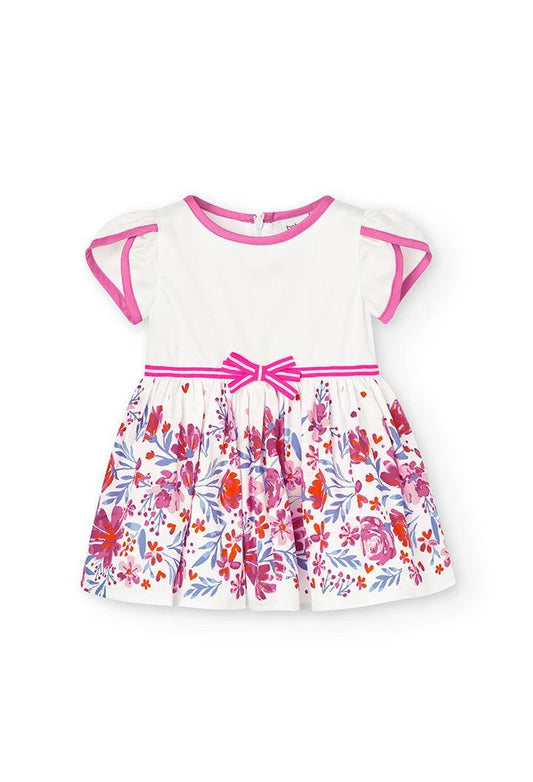 Vestido Saten Flores Boboli