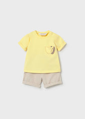 Conjunto Bermuda Bolsillo Jirafa Amarillo Mayoral