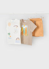 Conjunto 3 Piezas Bermuda Playa Beige Mayoral
