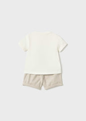Conjunto Bermuda Osos Beige Mayoral 