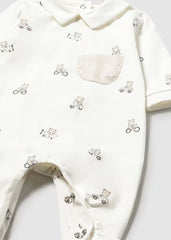 Set 2 Pijamas Cuello Estampado Osos Crudo Mayoral