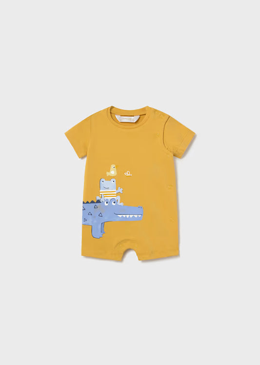 Pelele Estampado Cocodrilo Amarillo Mayoral