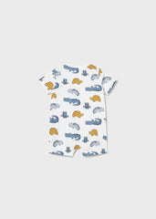 Pelele Estampado Animales Blanco Mayoral