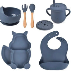 Set Vajilla Silicona Figura Ardilla