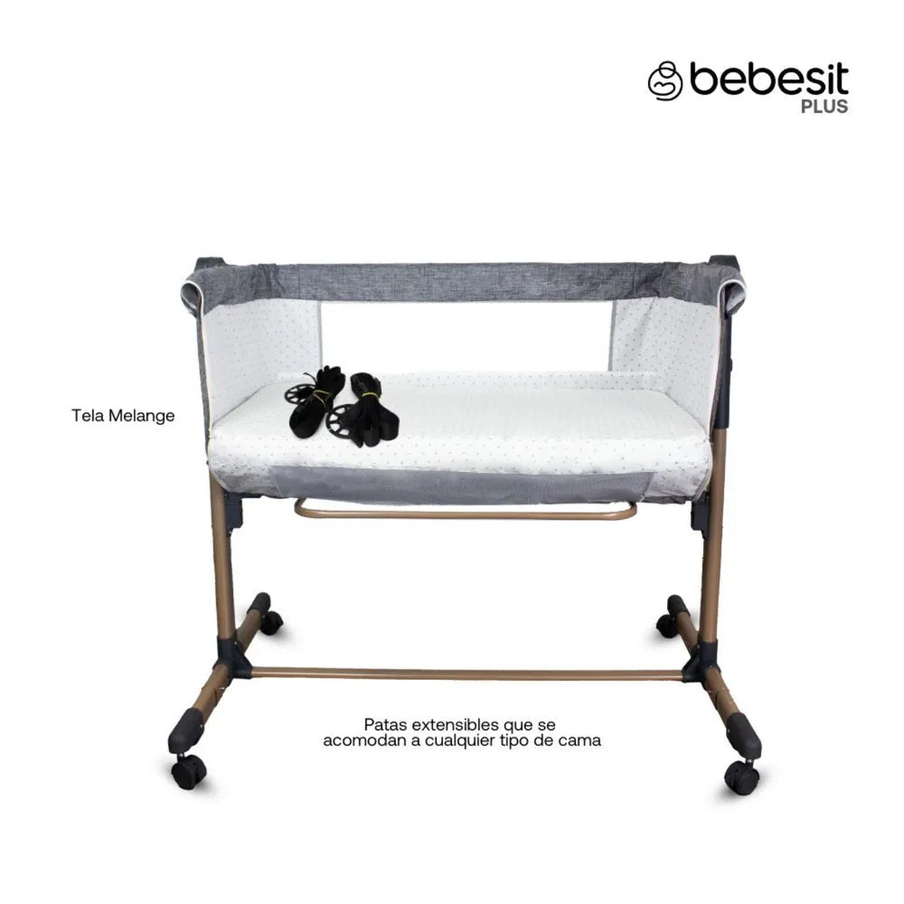 Cuna Colecho Side by Side Golden Gris Bebesit Modelo