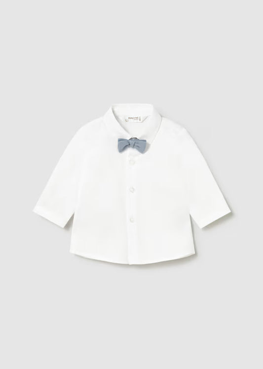 Camisa Manga Larga Corbatín Blanco Mayoral