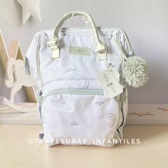 Pañalera Morral Arcoíris Gris Baby Luna