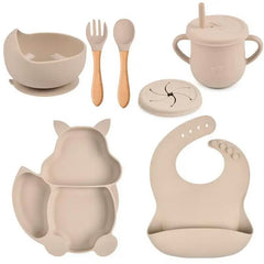 Set Vajilla Silicona Figura Ardilla