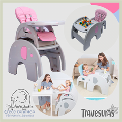 Comedor Para Bebé 2 En 1 Elefante Rosa Maxibaby