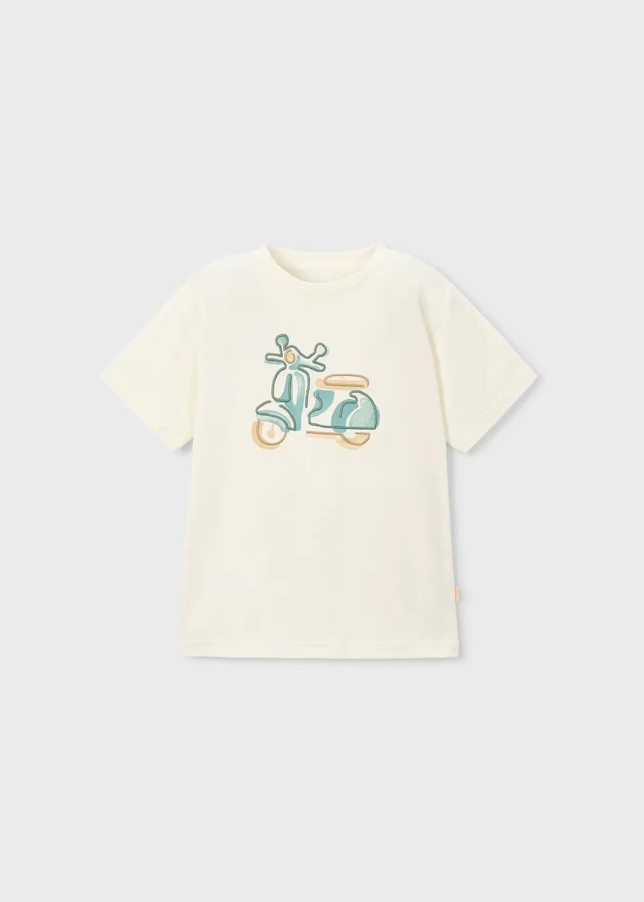 Camiseta Bordado Moto Verde Mayoral