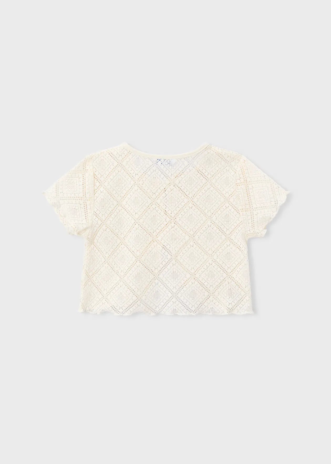 Blusa Chaleco Crochet Crema Mayoral estilo