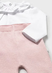 Primer Día Tricot Combinado Puntos Rosa Mayoral