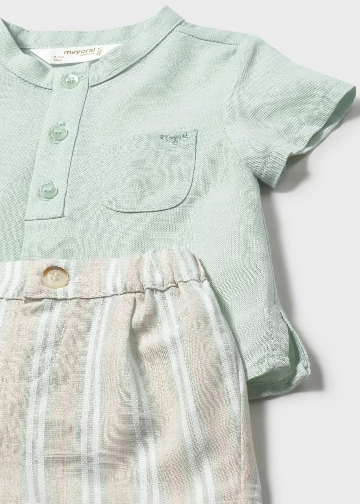 Conjunto Bermuda Rayas Verde Mayoral ESTILO