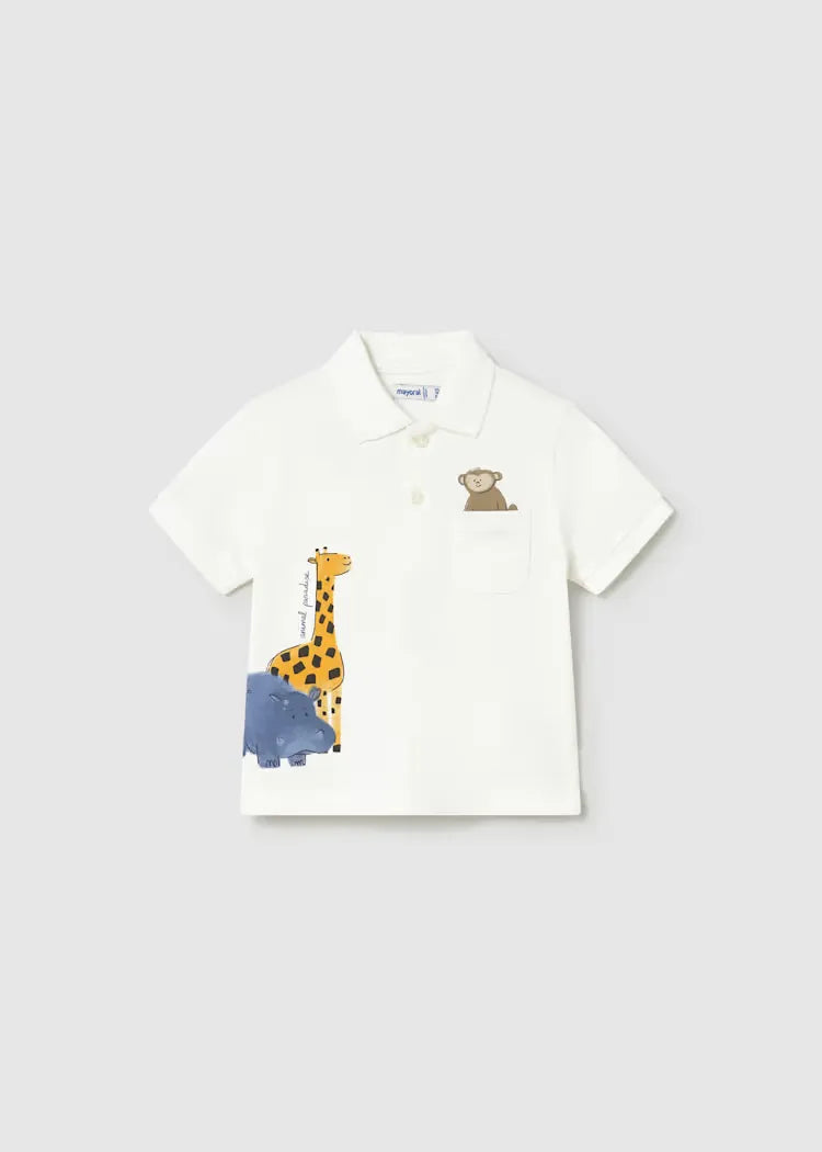 Polo Estampado Animales Blanco Mayoral