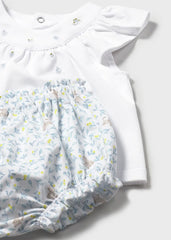 Conjunto Panty Estampado Flores Azul Mayoral Detalle