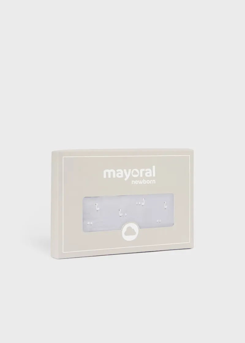 Cobija Algodón Estampado Pingüinos Gris Mayoral caja