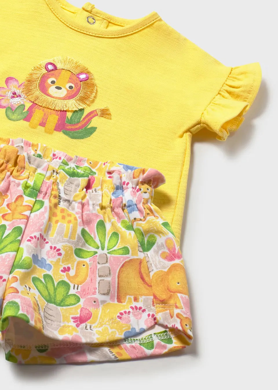 Conjunto Short Blusa León Amarillo Mayoral Detalle