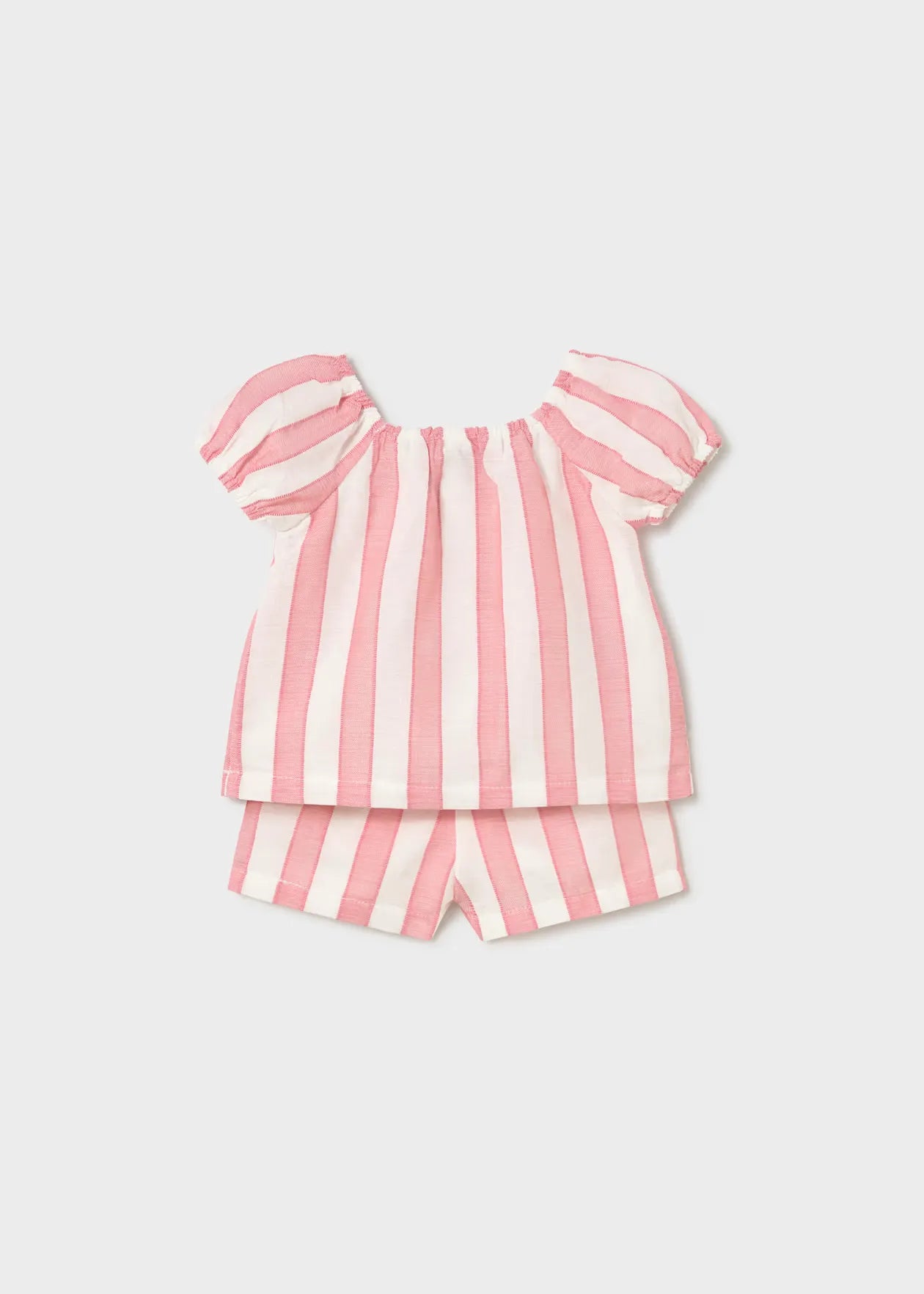 Conjunto Short Blusa Rayas Rosa Mayoral estilo