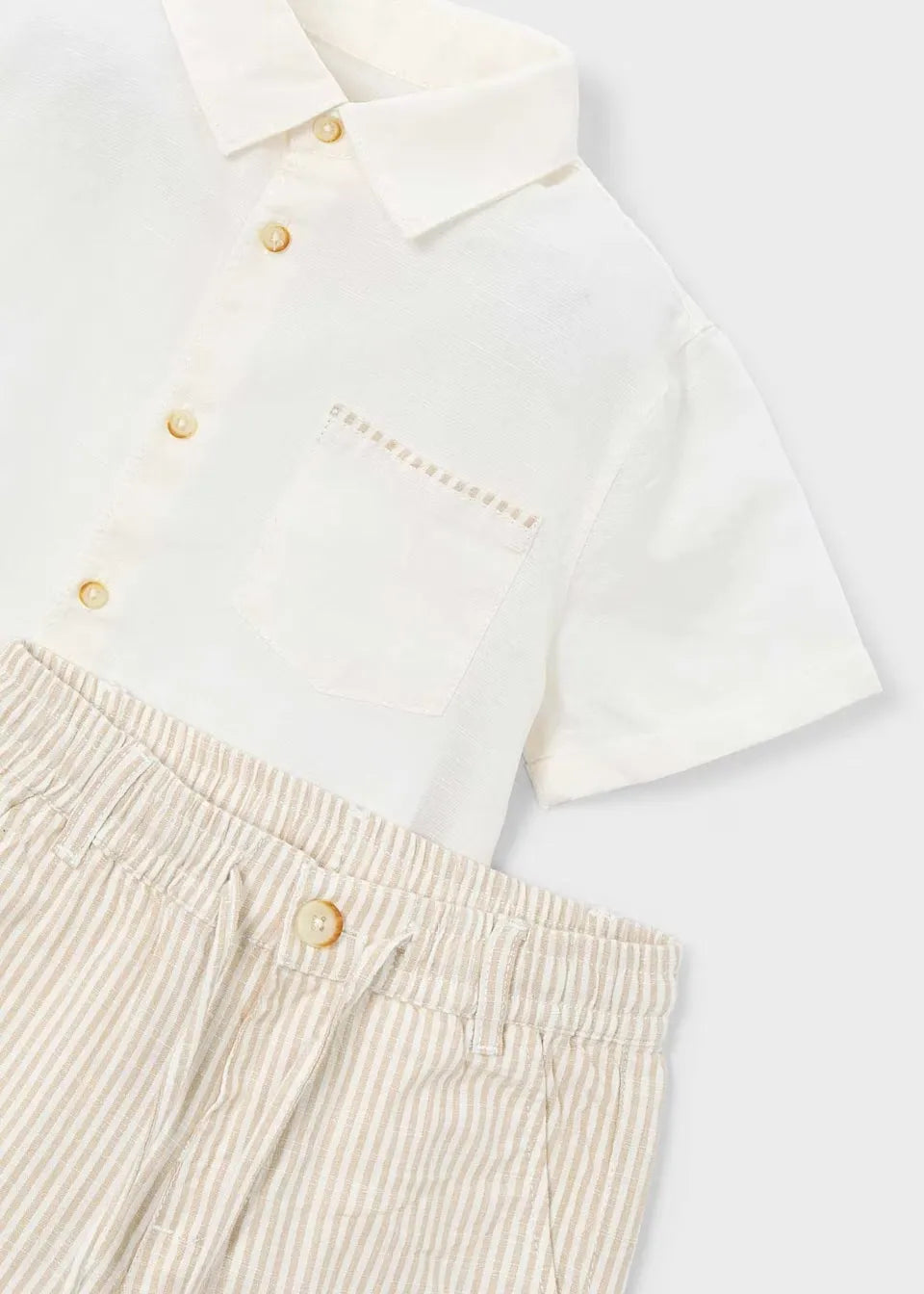 Conjunto Bermuda Rayas Avena Mayoral detalle