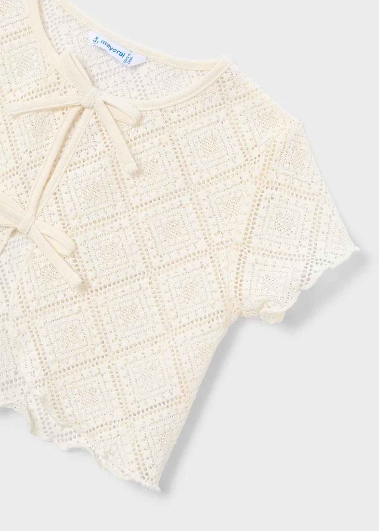 Blusa Chaleco Crochet Crema Mayoral diseño