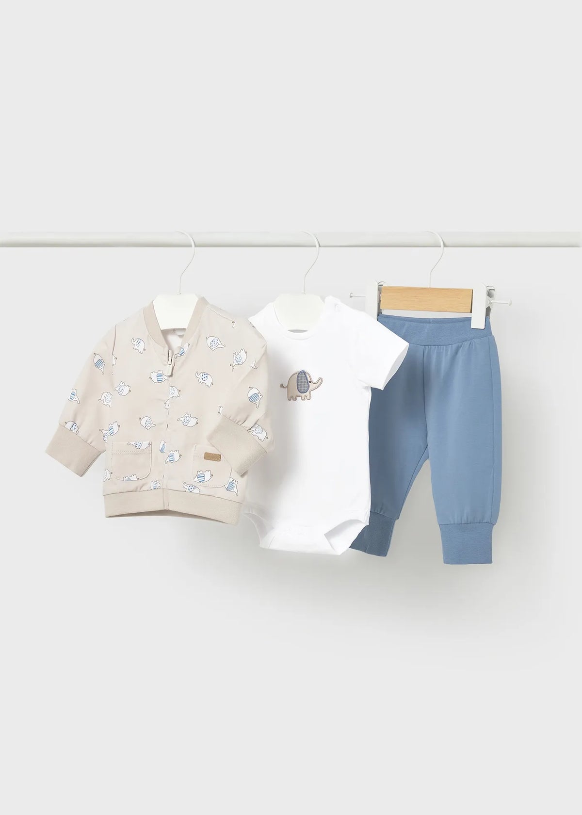 Conjunto 3 Piezas Chaqueta Elefante Azul Mayoral 