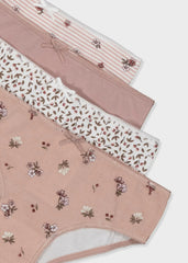 Set 3 Pantys Niña Estampado Rosa Mayoral Detalle