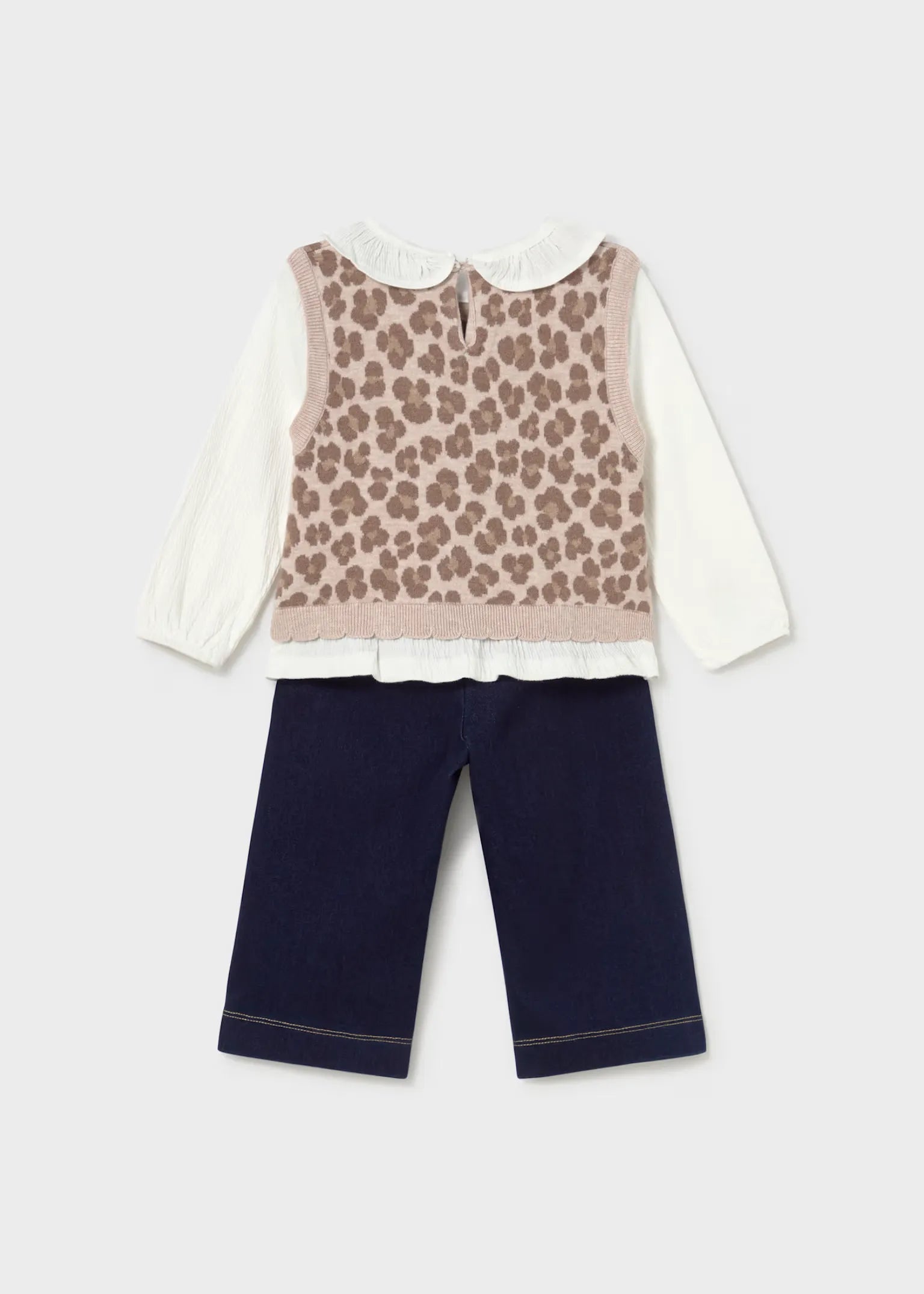 Conjunto Manga Larga Estilo Chaleco Animal Print Mayoral DETALLE