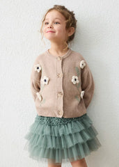 Saco Tricot Flores Café Mayoral MODELO