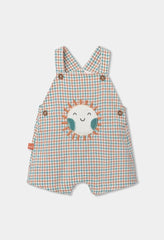 Conjunto Overol Cuadros Sol Naranja Boboli detalle