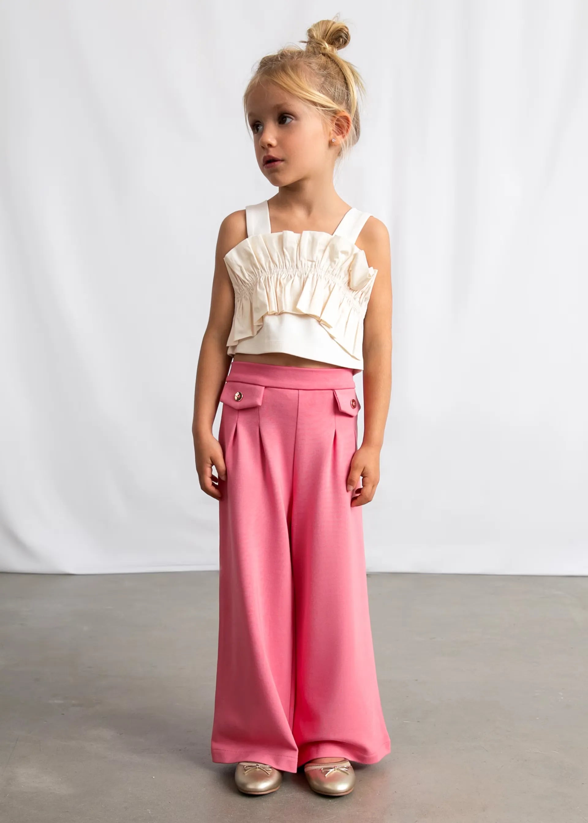 Blusa Resortado Volante Blanco Mayoral niño
