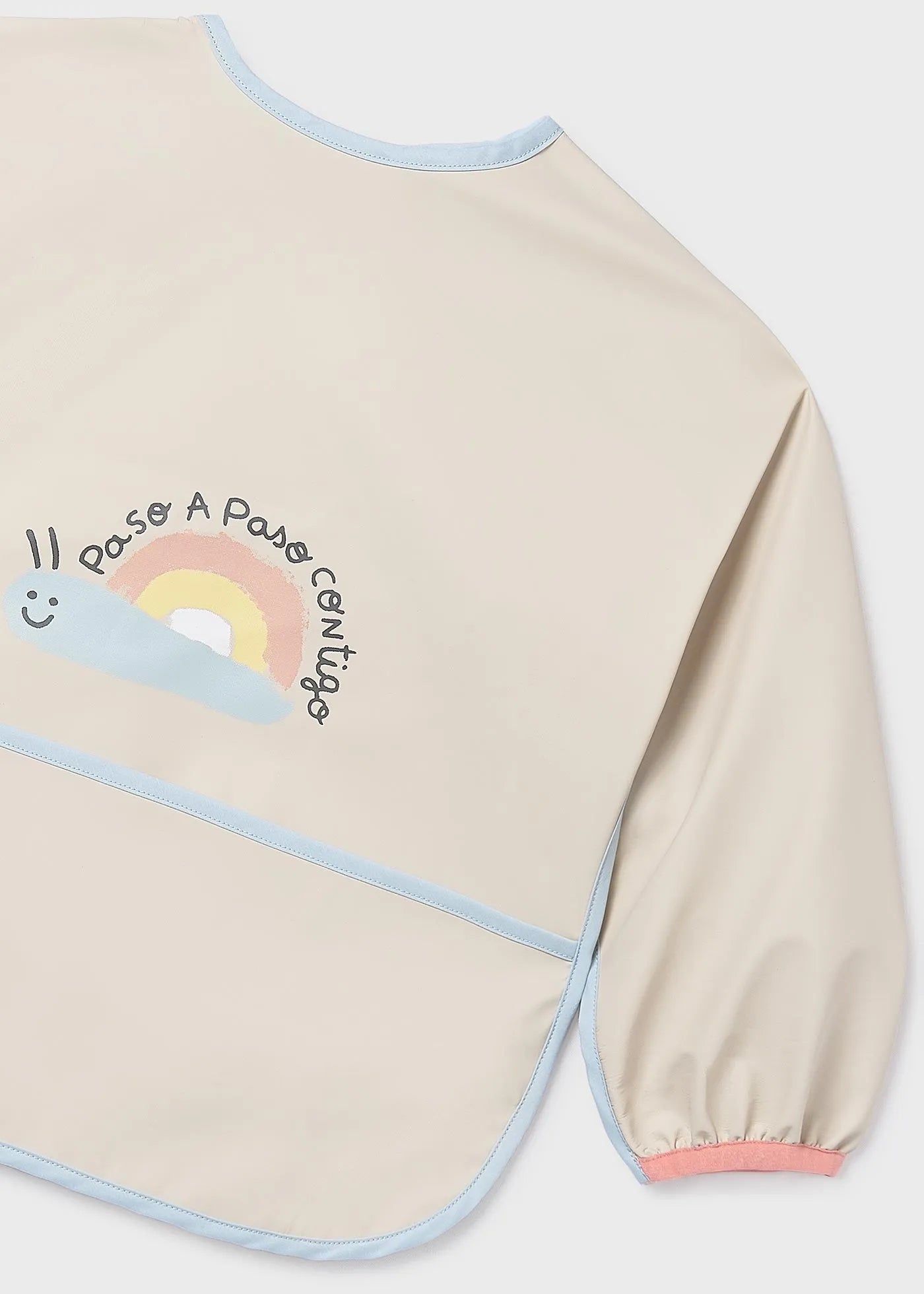 Babero Manga Larga Caracol Beige Mayoral estilo