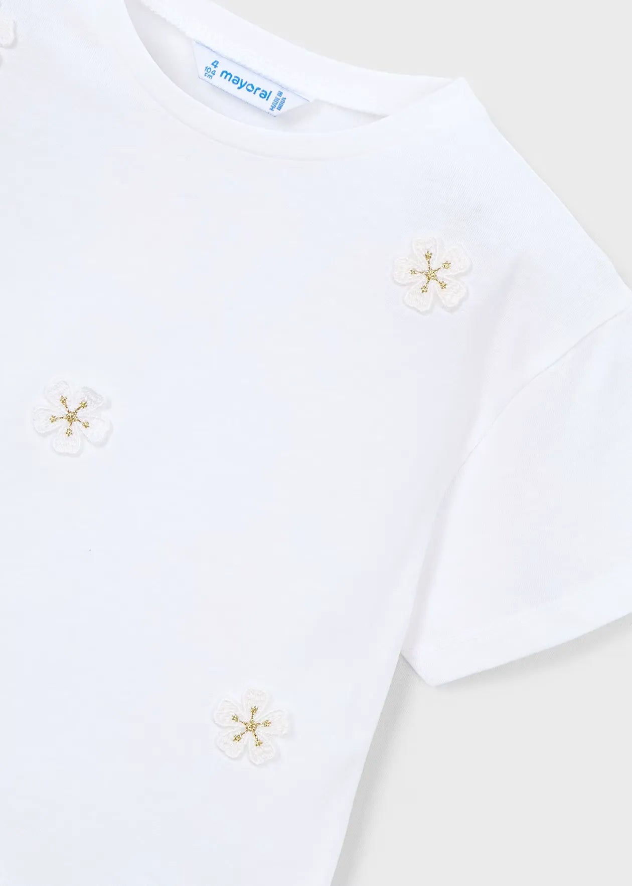 Blusa Detalle Flores Blanco Mayoral detalle