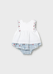 Conjunto Short Fresas Cuadros Azul Mayoral