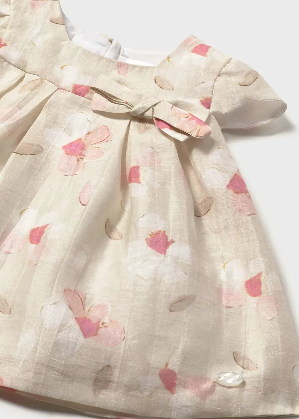 Vestido Estampado Flor Ceremonia Rosa Mayoral detalle