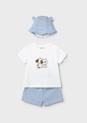 Conjunto Bermuda Rayas Con Pava Dog Azul Mayoral