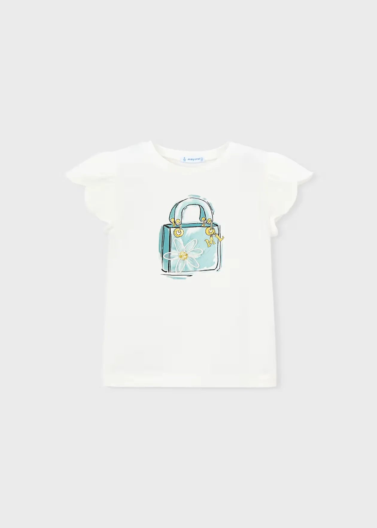 Blusa Estampado Bolso Verde Blanco Mayoral