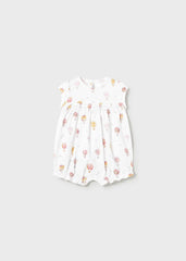 Pelele Estampado Globlos Blanco Mayoral