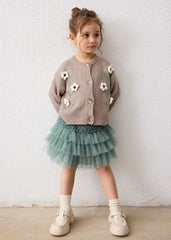 Saco Tricot Flores Café Mayoral
