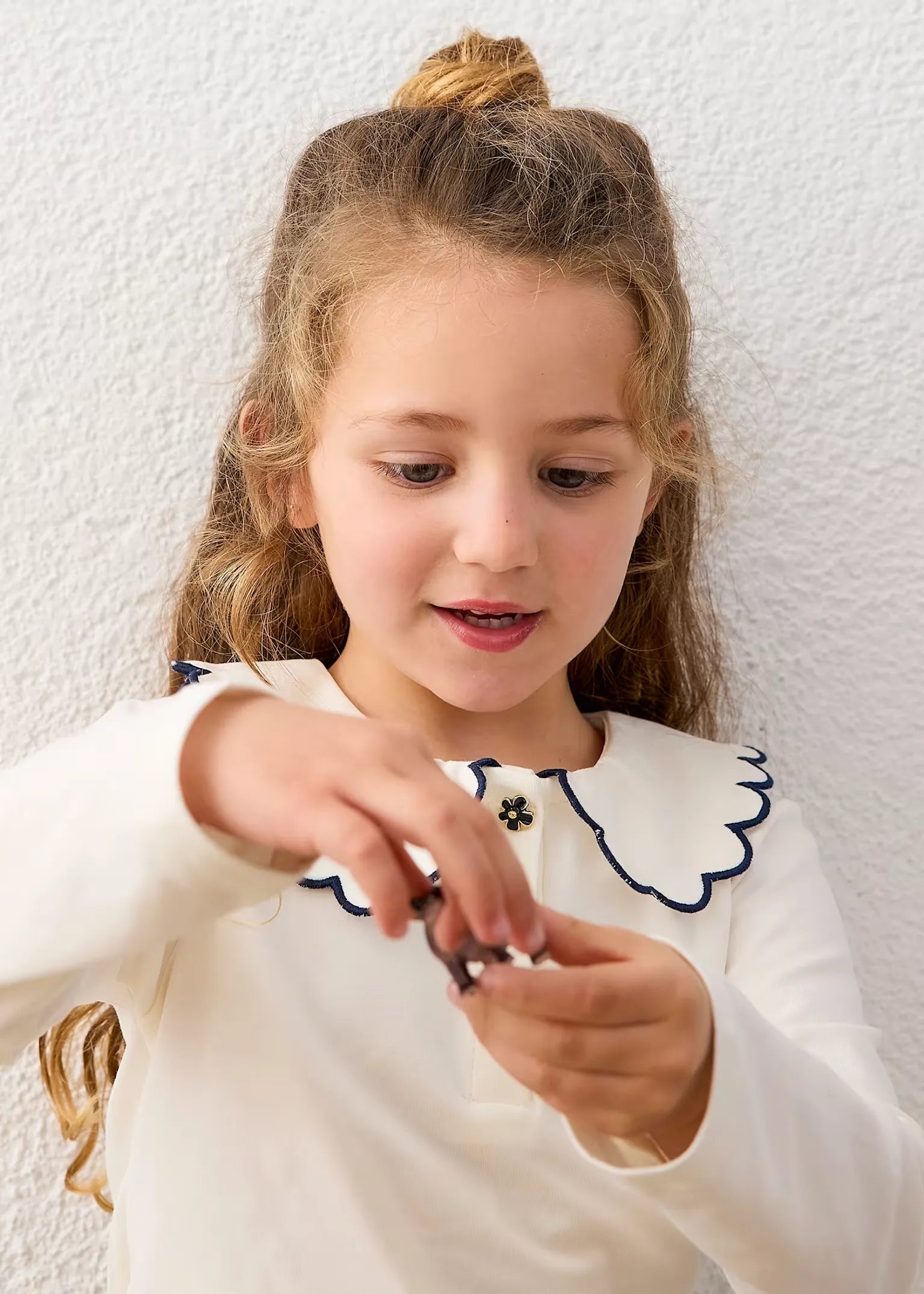 Blusa Manga Larga Detalle Cuello Blanco Mayoral nIÑA