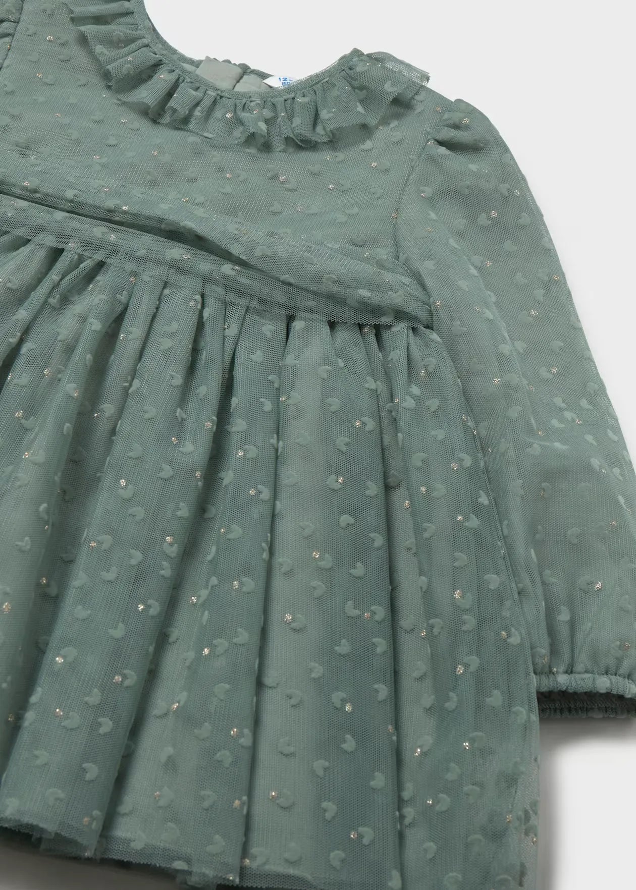 Vestido Tul Cuello Verde Mayoral