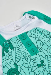 Conjunto Overol Estampado Animales Verde Boboli detalle